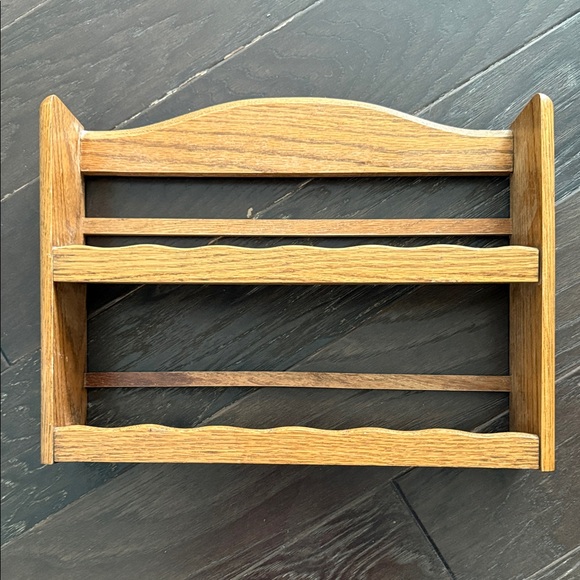 Rustic Oak Wall Display Shelf/Spice Rack - Picture 1 of 6